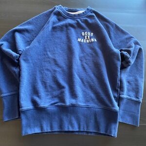 Deus Ex Machina Sweatshirt Mens Large Blue Logo Pullover